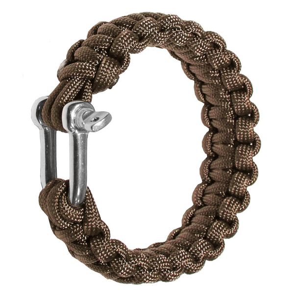 

newly outdoor military survival u shap steel buckle parachute cord rope bracelets woven emergency bangles 19ing