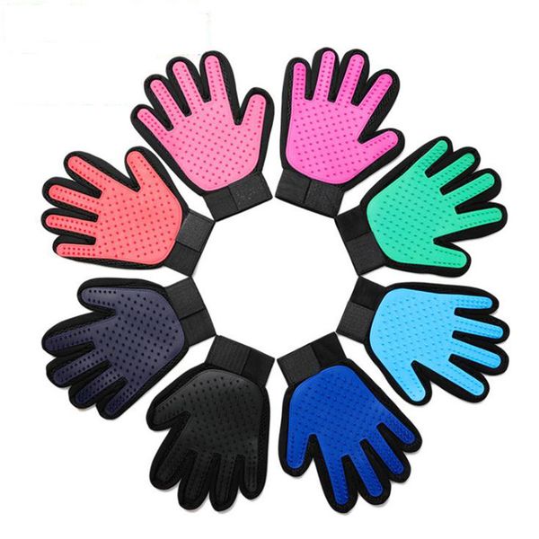

Silicone pet dog bru h glove de hedding gentle efficient pet grooming glove dog bath cat cleaning upplie pet glove hair remove dc126