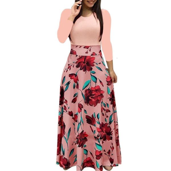 

woman clothes ladies dresses european american new style autumn winter print dress casual slimming elegant long dress designer clothes, Black;gray
