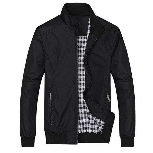 

2018 new men's jackets autumn casual coats solid color slim fit male bomber jacket mens brand clothing 6xl sa529, Black;brown