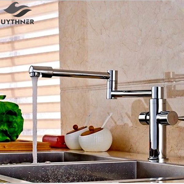 2019 Uythner Deck Mounted Long Spout Extending Kitchen Faucets