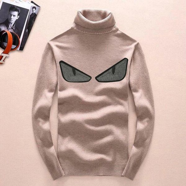 

fends italian brand sweater mens designer sweater luxury fashion turtleneck sweater boutique bottoming shirt casual hoodie wild pullover, White;black