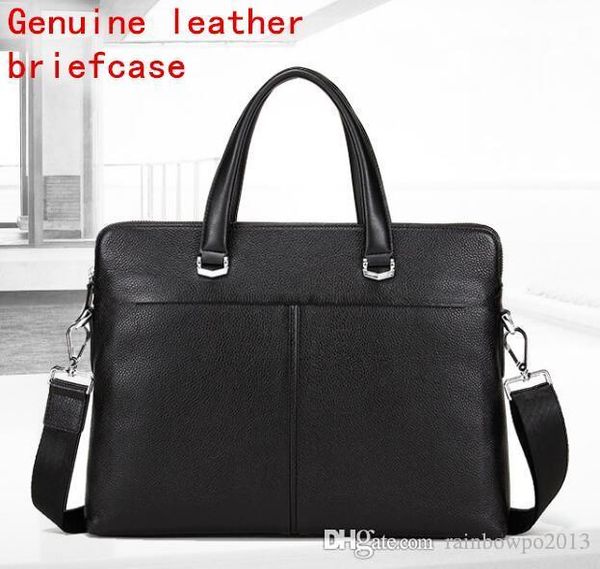 factory wholesale men bag simple soft leather mens portable shoulder bags first layer leatheres business briefcase casual leathers computer