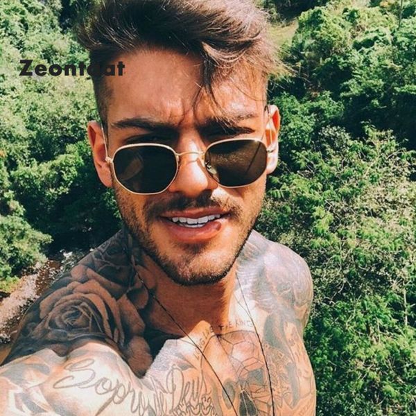

zeontaat 2019 metal square vintage sunglasses women mirror classic retro glasses men glasses driving, White;black