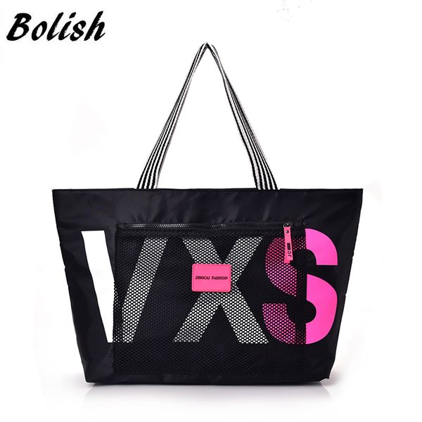 

bolish nylon women handbags large capacity travel shopping bags