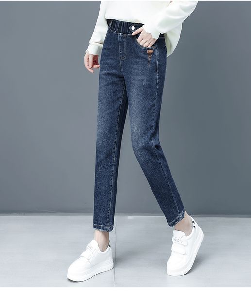 

deep blue new age season of tall waist joker with bound feet straight canister