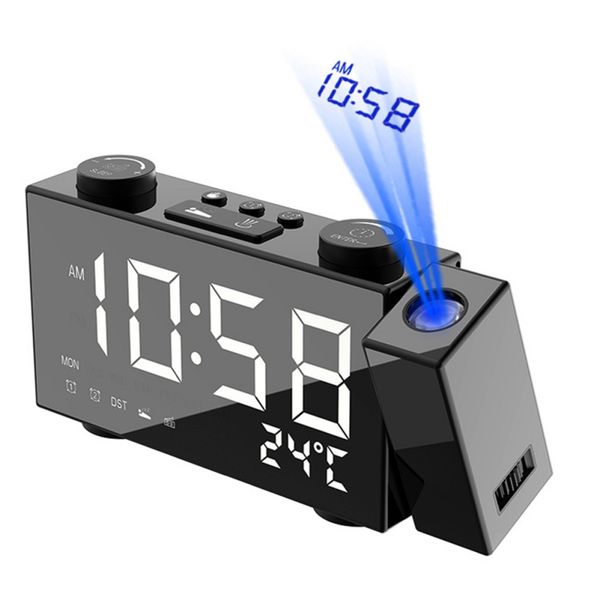 

usb digital alarm clock household multi-function electronic projection clock