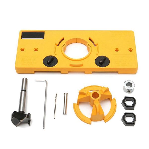 

35mm cup style hinge boring jig drill guide set door hole template for tool