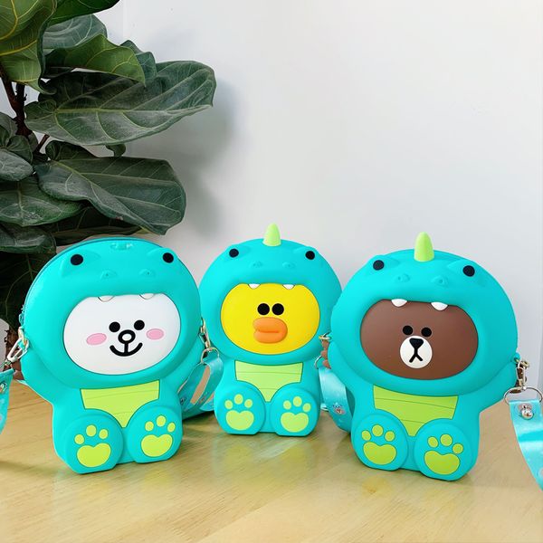 

мода универсальные женские сумки мультфильм большой емкости мобильный телефон сумка женский силикагель сумки на ремне сцепления портативные