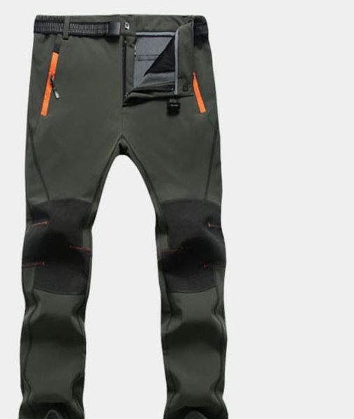 

outdoor gore-tex men windproof waterproof winter thicken warm couples soft shell mountaineering fleece pants women large size