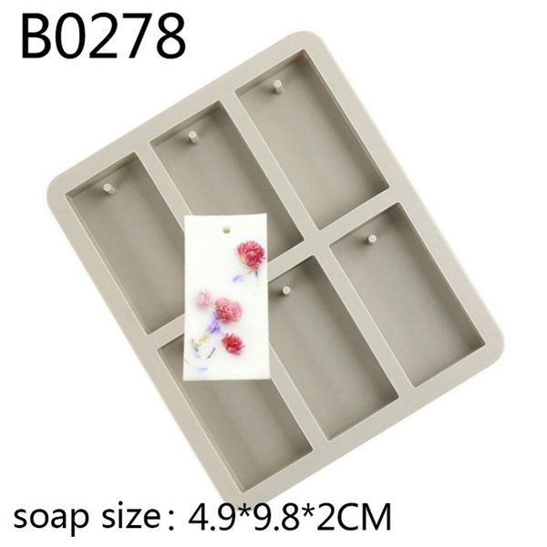 

6 holes silicone soap molds diy soy candles aroma wax tablets silicone mold handmade dried flowers aroma wax tablets