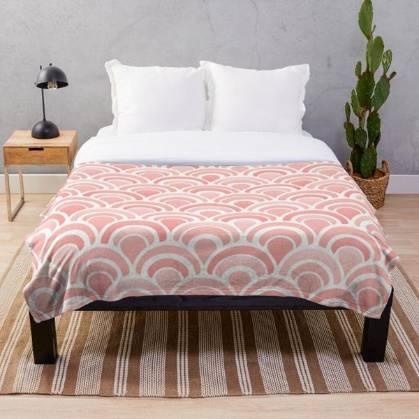 coral fan pattern light throw одеяло soft sherpa одеяло простыня single колено офис nap