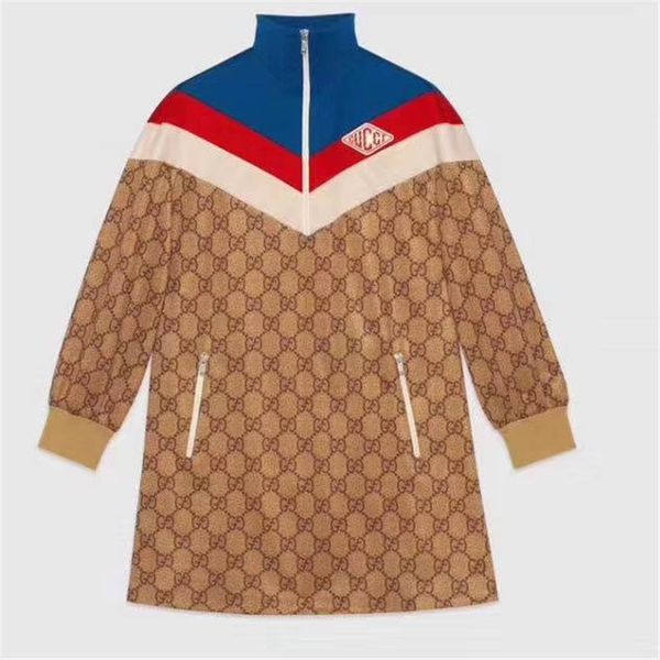 

women designer fashion dress womens long sleeve letters printed casual coat outwear ladies long street style dresses, Black;pink