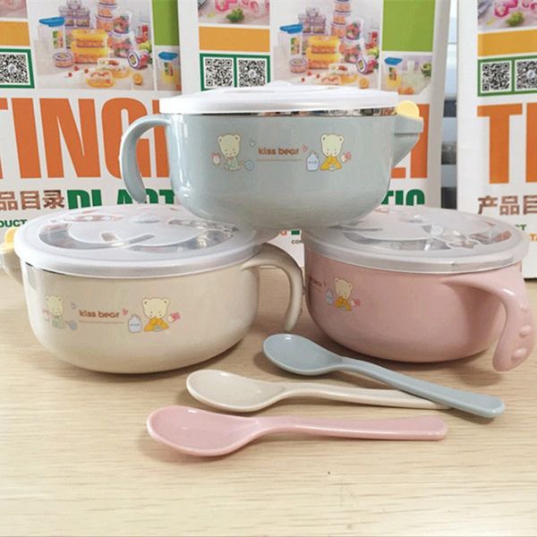 

new style stainless steel water injection thermal insulation bowl infant solid food bowl stainless steel with shatter-resistant