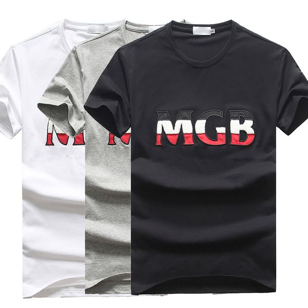 

Embroidery Letter Emblem Luxury Design Designer Male Summer Short Sleeves T Shirt Tee Men Top Plus Size A1995