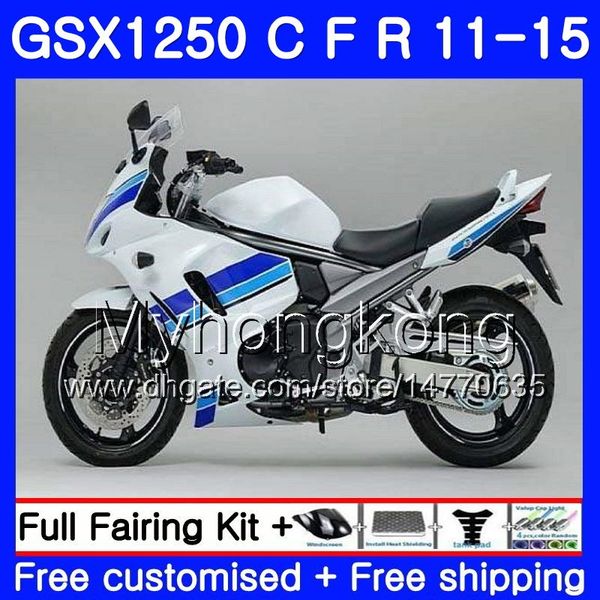 Corpo Para SUZUKI azul branco Bandido GSX1250F GSX1250FA GSX1250 C 11 12 13 14 15 310HM.13 GSXF1250 GSX1250C 2011 2012 2013 2014 2015 Carenagem