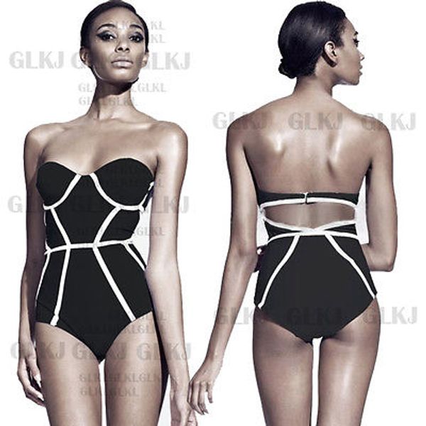 

2020 plus size swimwear one piece swimsuit women summer beach vintage retro high waist bathing suit swim dress beachwear black, White;black