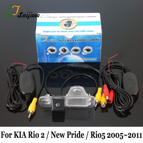 

для kia rio 2 new pride rio5 jb 2006 ~ 2011 беспроводная камера заднего вида / rca или aux connect hd ccd автомобиля камера заднего вида для