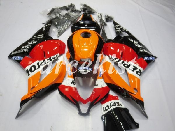 

новый abs инъекция мотоцикл полный обтекатели комплект, пригодный для honda cbr600rr f5 10 11 09 12 2009 2010 2011 2012 кузовостроение набор