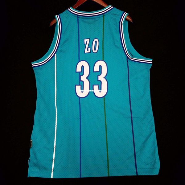 

100% прошитый alonzo zo mourning # 33 hwc жилет для души hor jersey зеленый мужской жилет размер xs-6xl сшитые баскетбольные майки ncaa, Black;blue