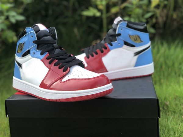 

2019 новые 1 OG бесстрашные красно-синие мужские баскетбольные кроссовки 1S CK5666-100 UNC Ch