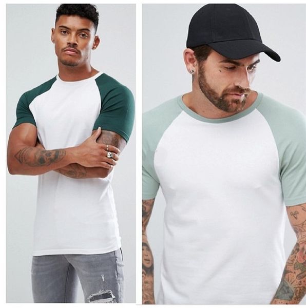 

summer mens designer tshirts fashion raglan sleeve solid color loose casual classic style mens pullover tshirt, White;black