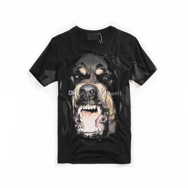 

luxury mens designer t shirt men women hip hop short sleeves tees summer dog print black tees fashion t shirt, White;black