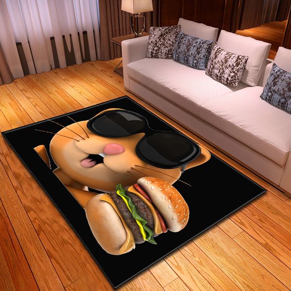 

80cartoon animal hand painted cute carpet bedroom dining room mat living room