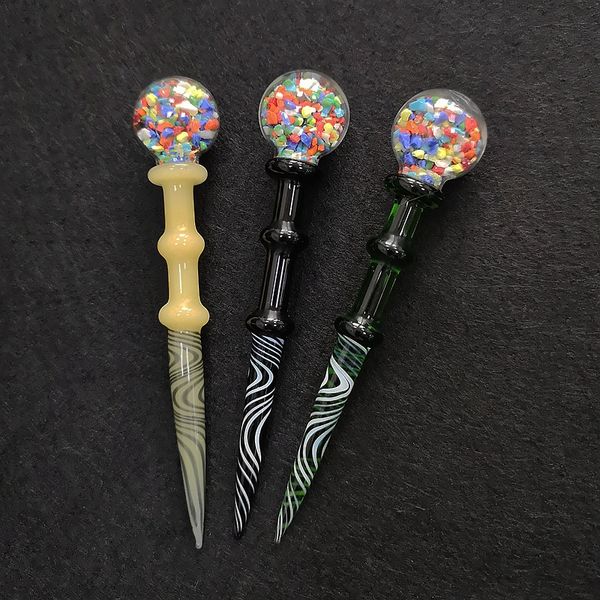 Großhandel 4 Zoll Wachs Tupfen Stift Werkzeuge Glas Öl Dabber Werkzeug Stick Carving Dabbing Werkzeuge Für Quarz Banger Nägel Rauchen zubehör