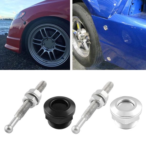 

8шт solid 22мм кнопочный quick release hood locks / black + silver