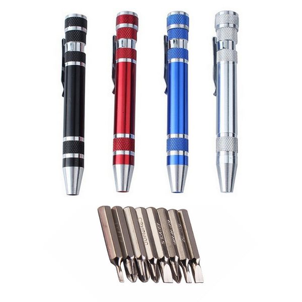 

8 in 1 screwdriver pen set pocket precision repair multi -tool screwdrivers pen multifunction convenient hand tools