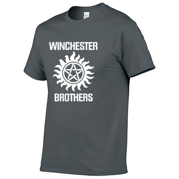 

supernatural t shirt men winchester brother printed men t shirt summer new fashion harajuku hip hop short sleeve cotton t-shirtx