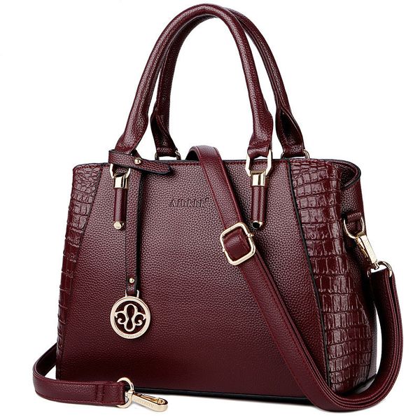 

2020 fashion women leather handbags solid genuine leather shoulder messenger bags women purse and handbags
