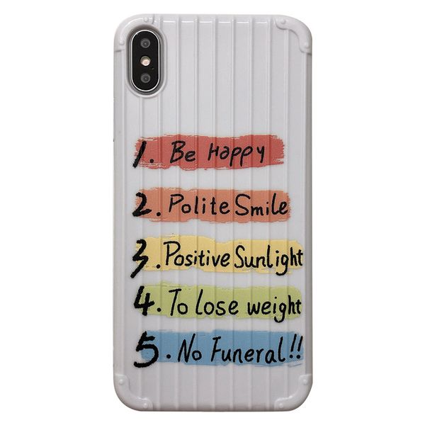 

one piece luxury phone case for iphone xs xr max 8 7 plus 6s simple english designer back case trunk shape cover fashion