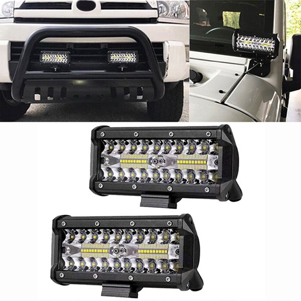 

4x4 suv atv 12v 24v 120w combo led light bars spot flood beam for work driving offroad boat car tractor truck 16.5*8cm