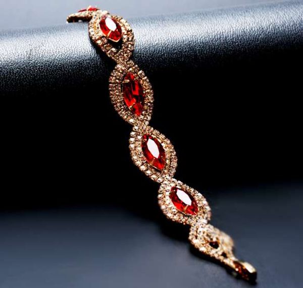 

female tennis bracelet womens bling street jewelry classical iced out chains punk gift bangle chains wholesale, Golden;silver