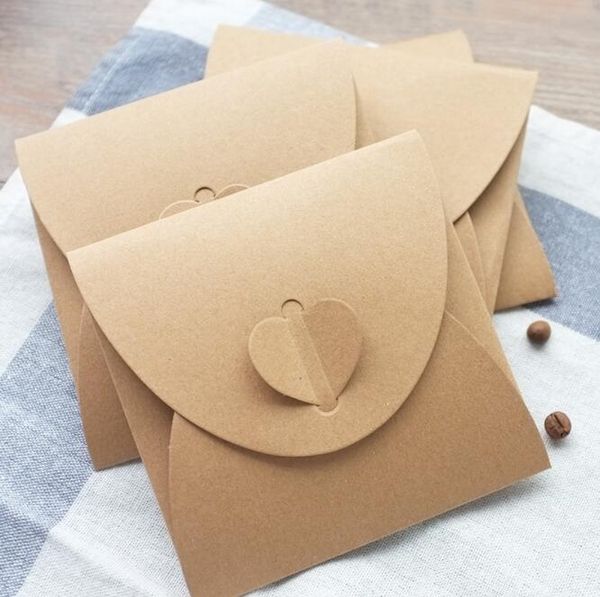 

50pcs vintage kraft cd paper case blank kraft envelopes natural color plain paper gift envelope dvd