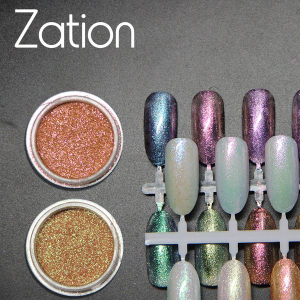 

zation 1g neon effects dipping nail nails glitter pigment glitter decoration natural french nail manicure art, Silver;gold