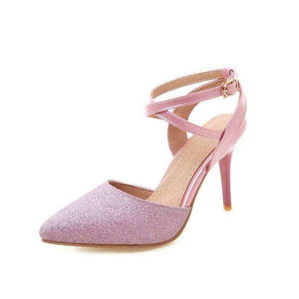 

последние сексуальные женские сандалии 2020 высокие каблуки предназначены для женщин тонкий каблук блестками пустые ботинки, Black