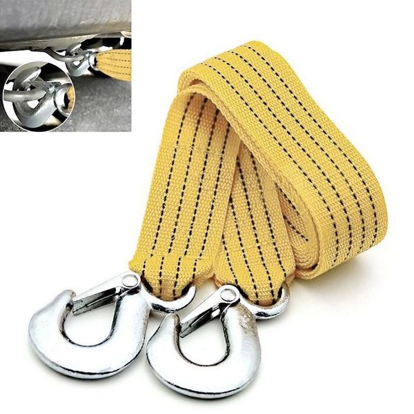 

3m 3 tons car towing cable emergency trailer rope with 2 anti-slip hooks for heavy 2017 xr657