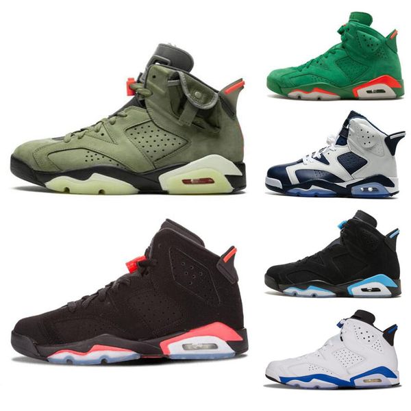 

6 6s men basketball shoes infrared unc angry bull sport blue black cat alternate mens trainers sport sneakers 7-13