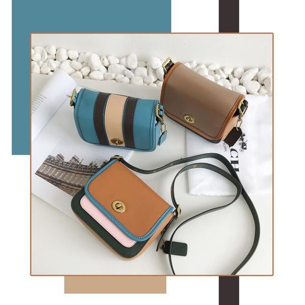 

summer bi prepared wind ~ color matching flip single shoulder crossbody small postman bag small square bag 13-7.20
