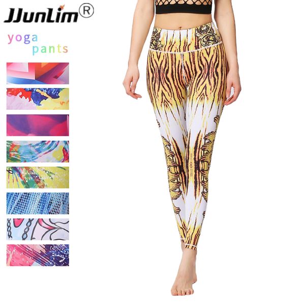 

women yoga pants printed fitness leggings high waist yoga pant push up sport leggings athletic workout pants running tight, White;red