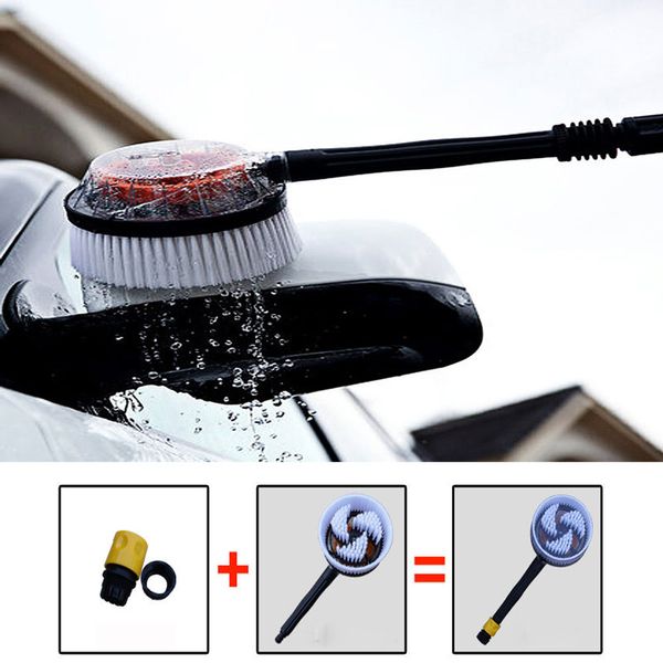 

1set automatic car foam brush wash professional spray foam rotating brush portable auto clean tools wash switch water flow