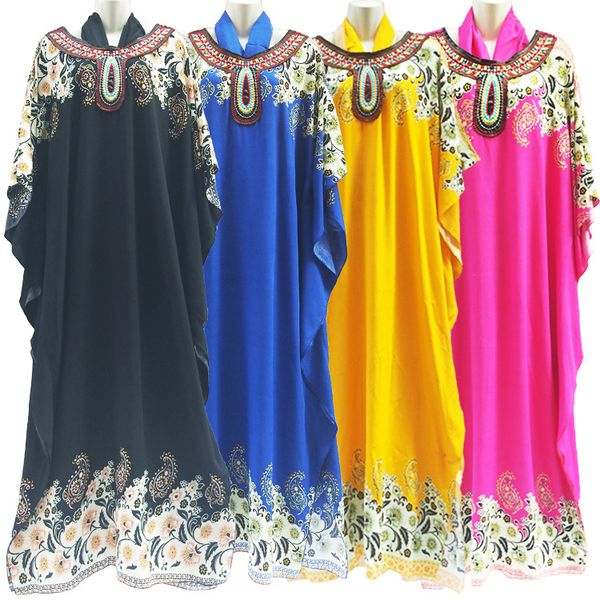 

mix size 4colors new fashion big abaya women's wear muslim rayon cotton prayer robe, Red