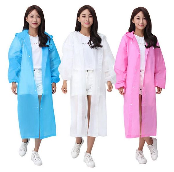 

non-disposable raincoat outdoor men and women thickening scrub eva raincoat transparent raincoat poncho wholesale custom