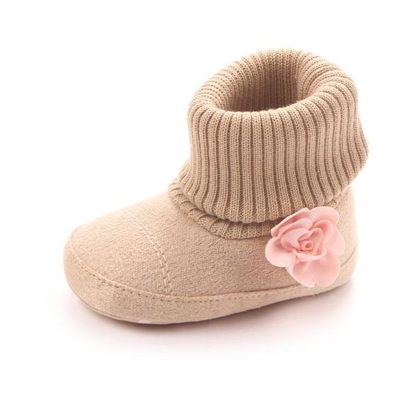 

flower non-slip toddler shoes newborn short boots winter baby toddler crib classic floor first walker warm boots y12.18