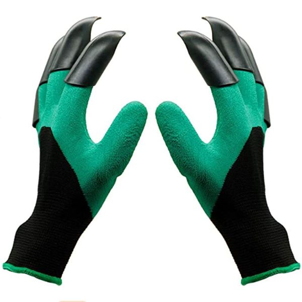 

garden genie перчатка водонепроницаемых перчаток с когтями для рытья посадки лучших огородных подарков для женщин мужчин зеленого цвета