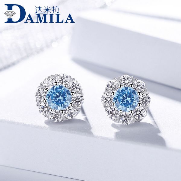 

da mila s925 стерлингов серебряные ювелирные изделия с поворотная серег женщин теннис красный взрыв модели серьги переместит серьги, Golden