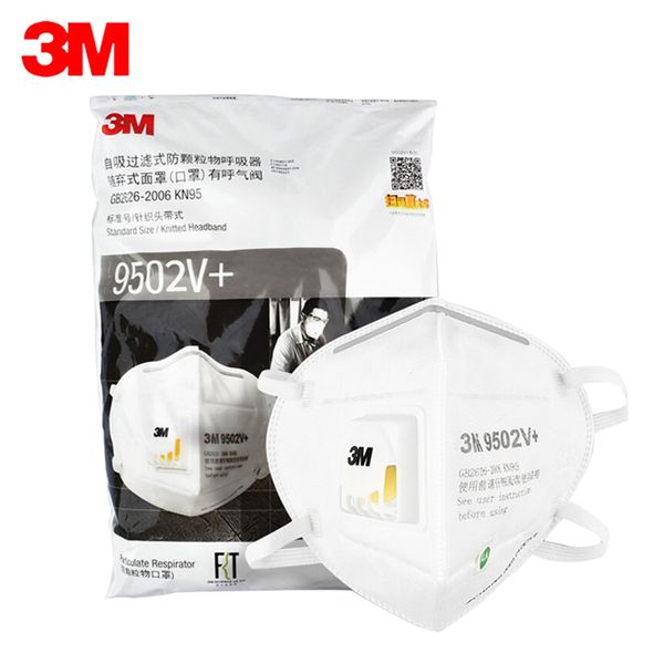 

plenty stock fro dhl 3m 9502v ffp2 n95 mask with valve activated pm2.5 protective mask with individual package 25pcs=1 box
